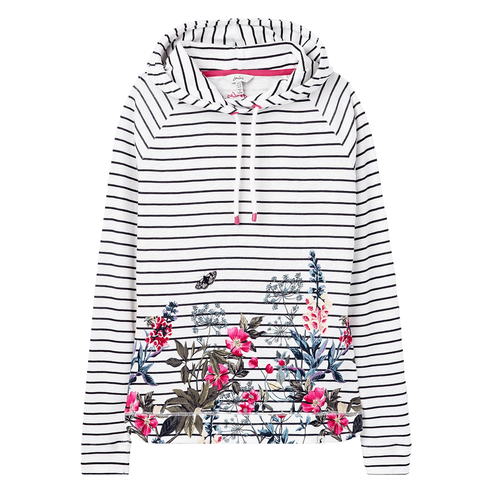 Joules Ladies Marlston Print Hooded Sweatshirt