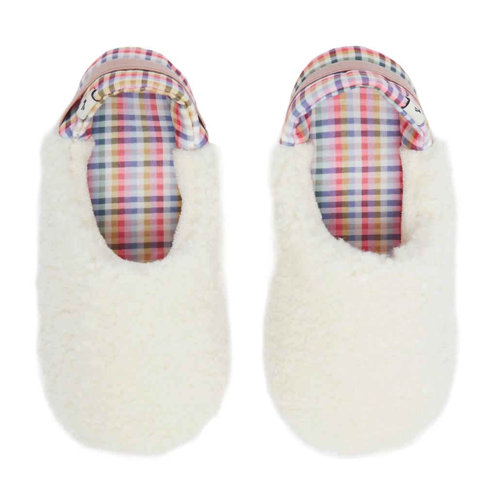 Joules Ladies Comfy Faux Fur Foldable Slipper