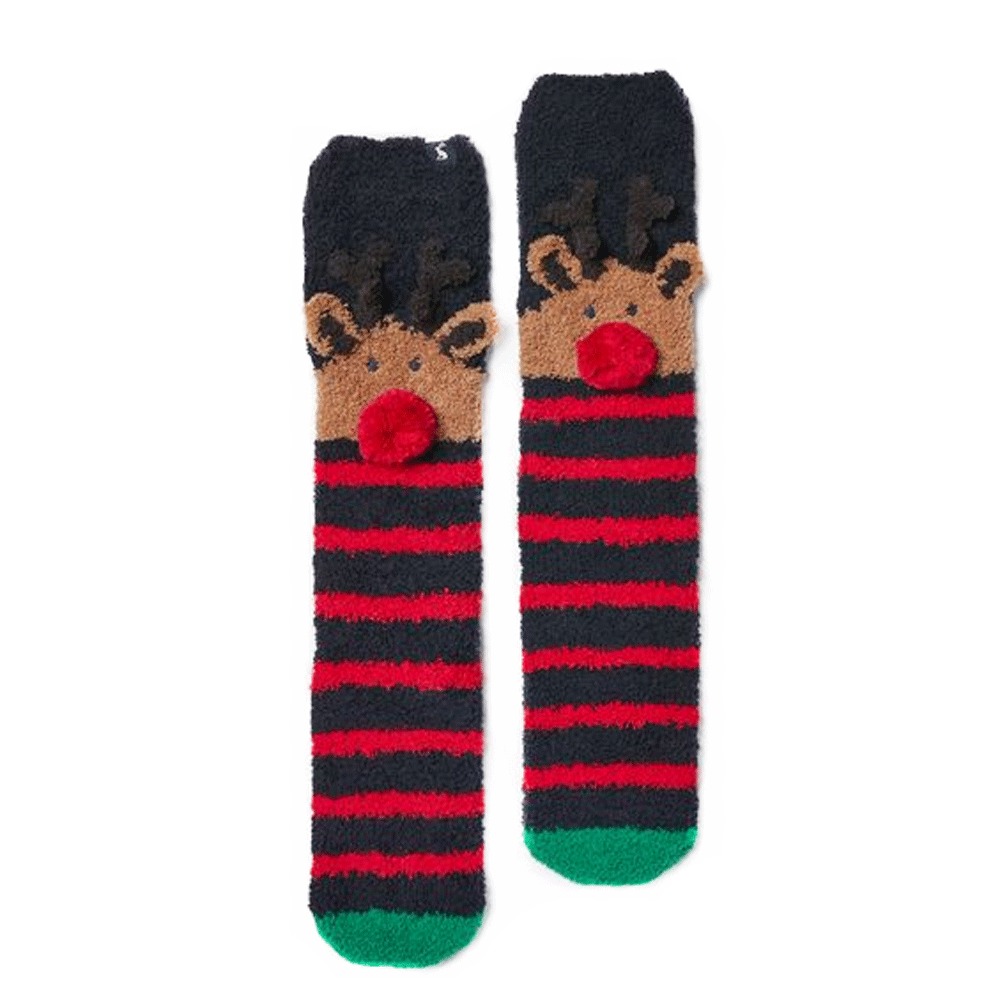 Joules Ladies Festive Fluffy Socks