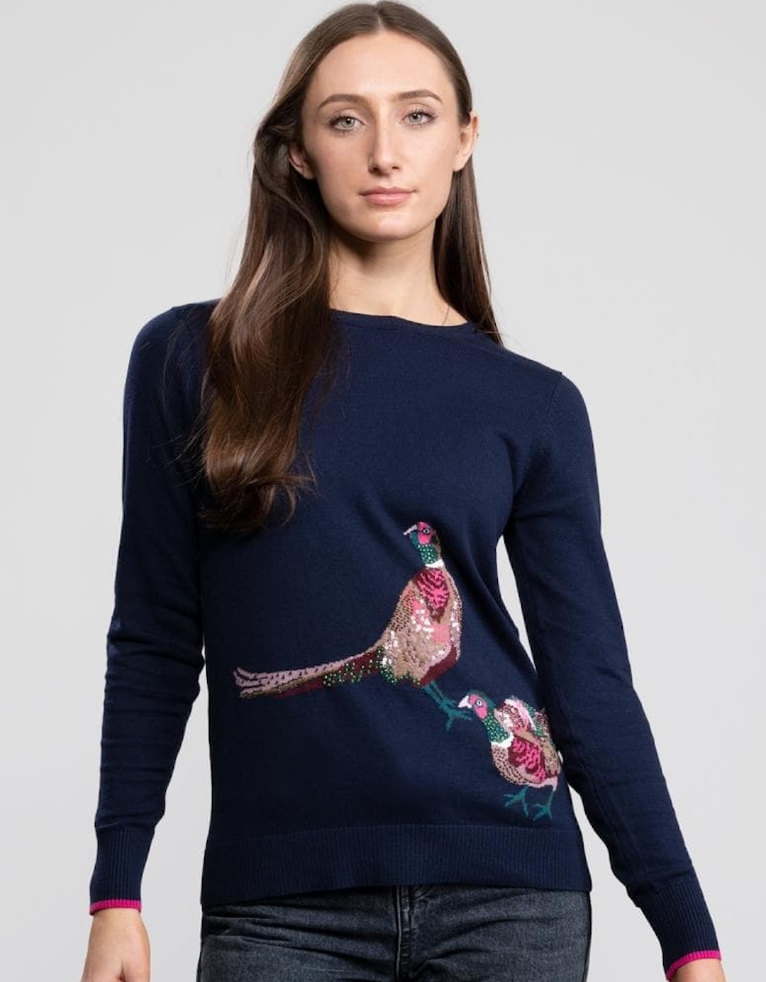 Joules Embellished Intarsia Crew Neck Jumper Miranda Luxe