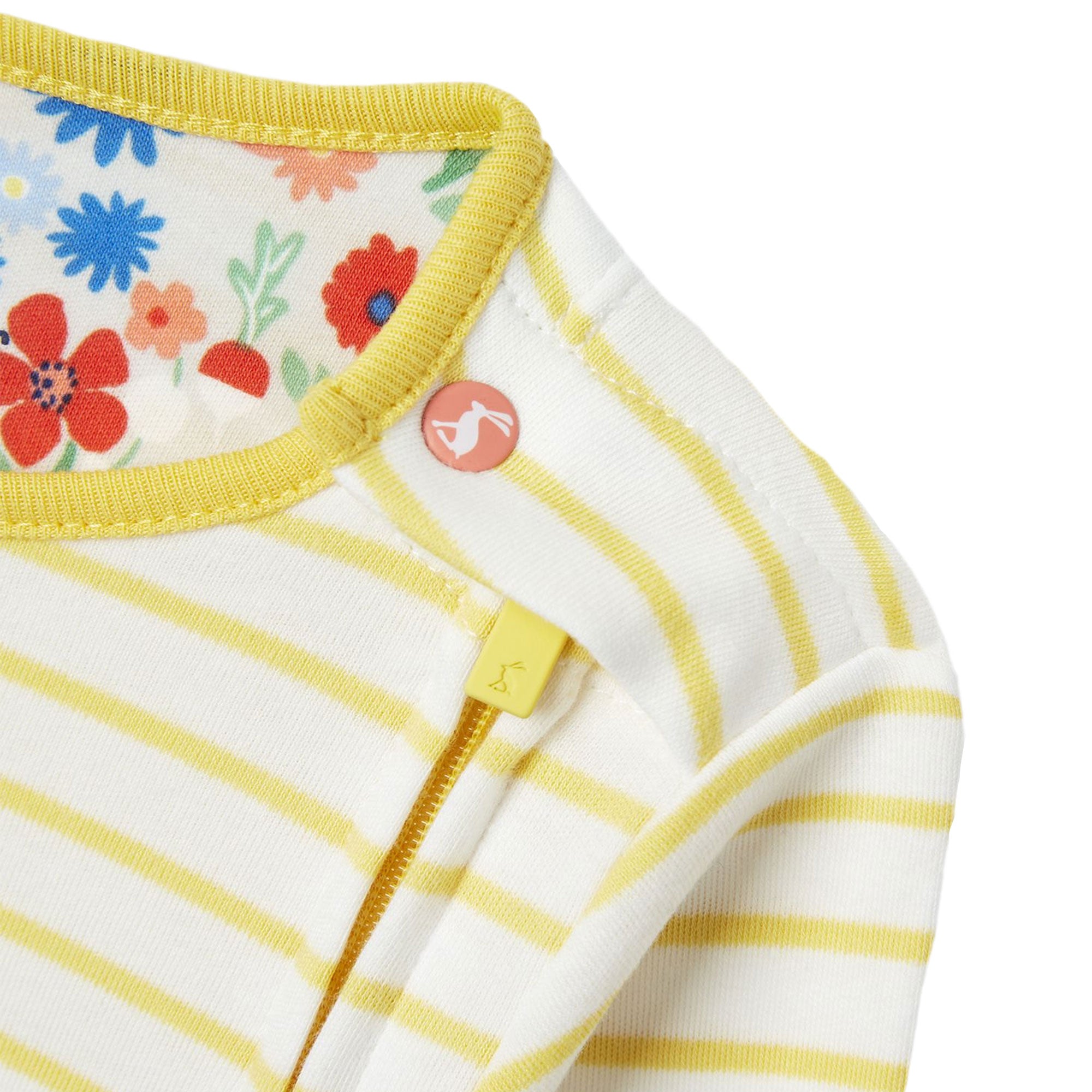Joules Baby Zippy Artwork Cotton Babygrow