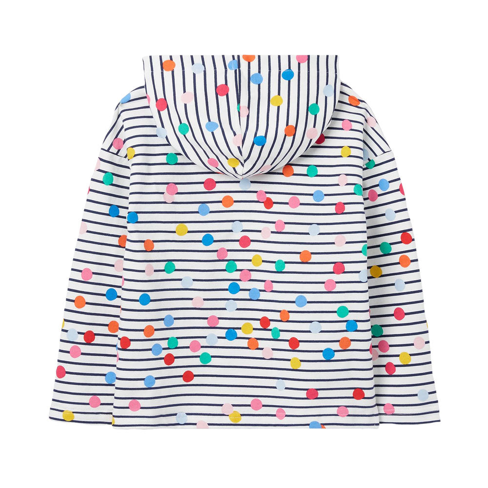 Joules Girl Abbie Polka Dot Lightweight Overhead Hoody