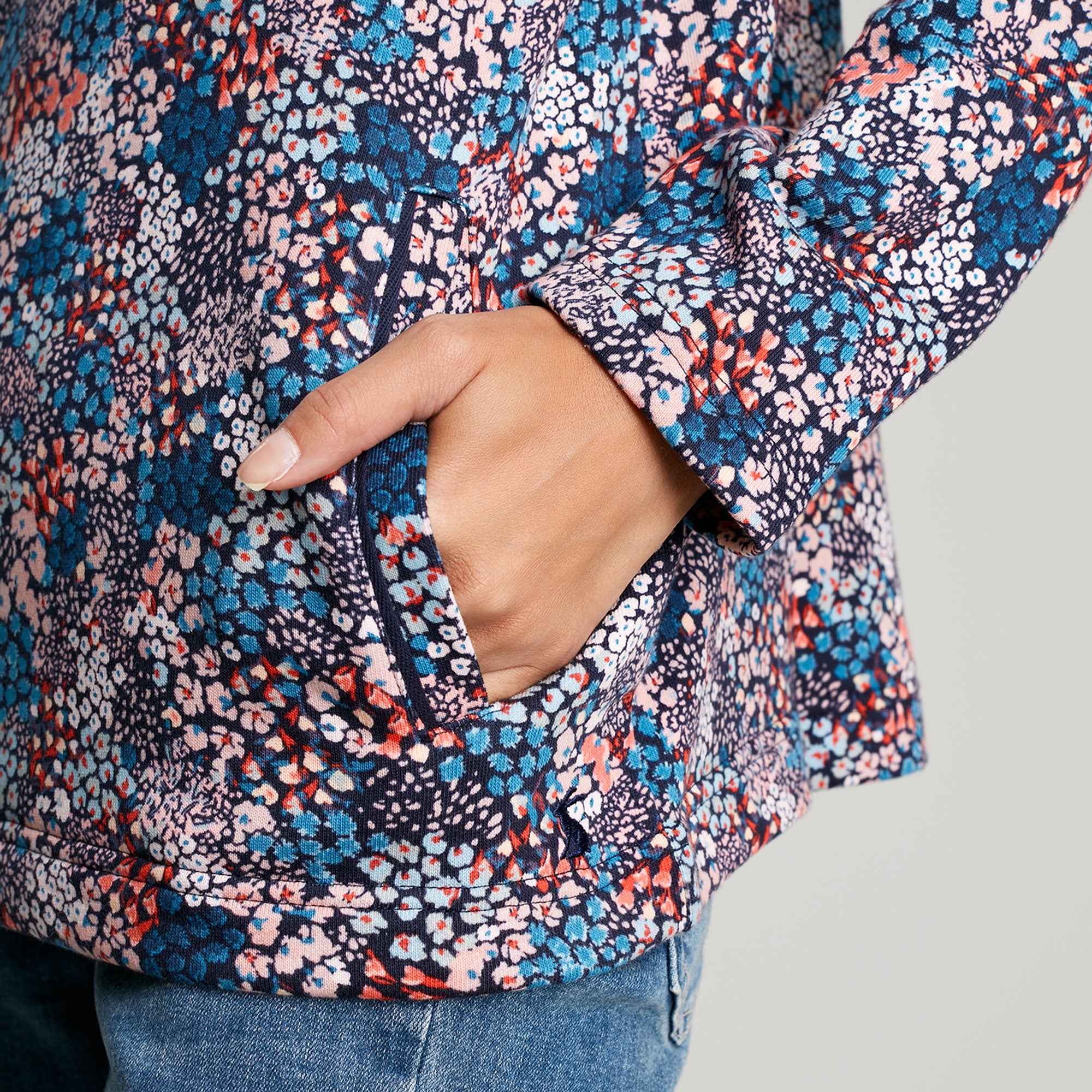 Joules Ladies Pip Print Half Zip Sweatshirt