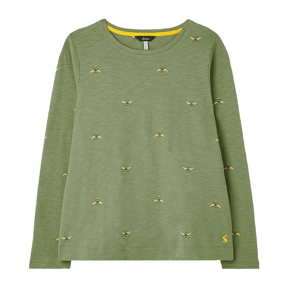 Joules Ladies Lottie Print Long Sleeve Classic CrewNeck Top