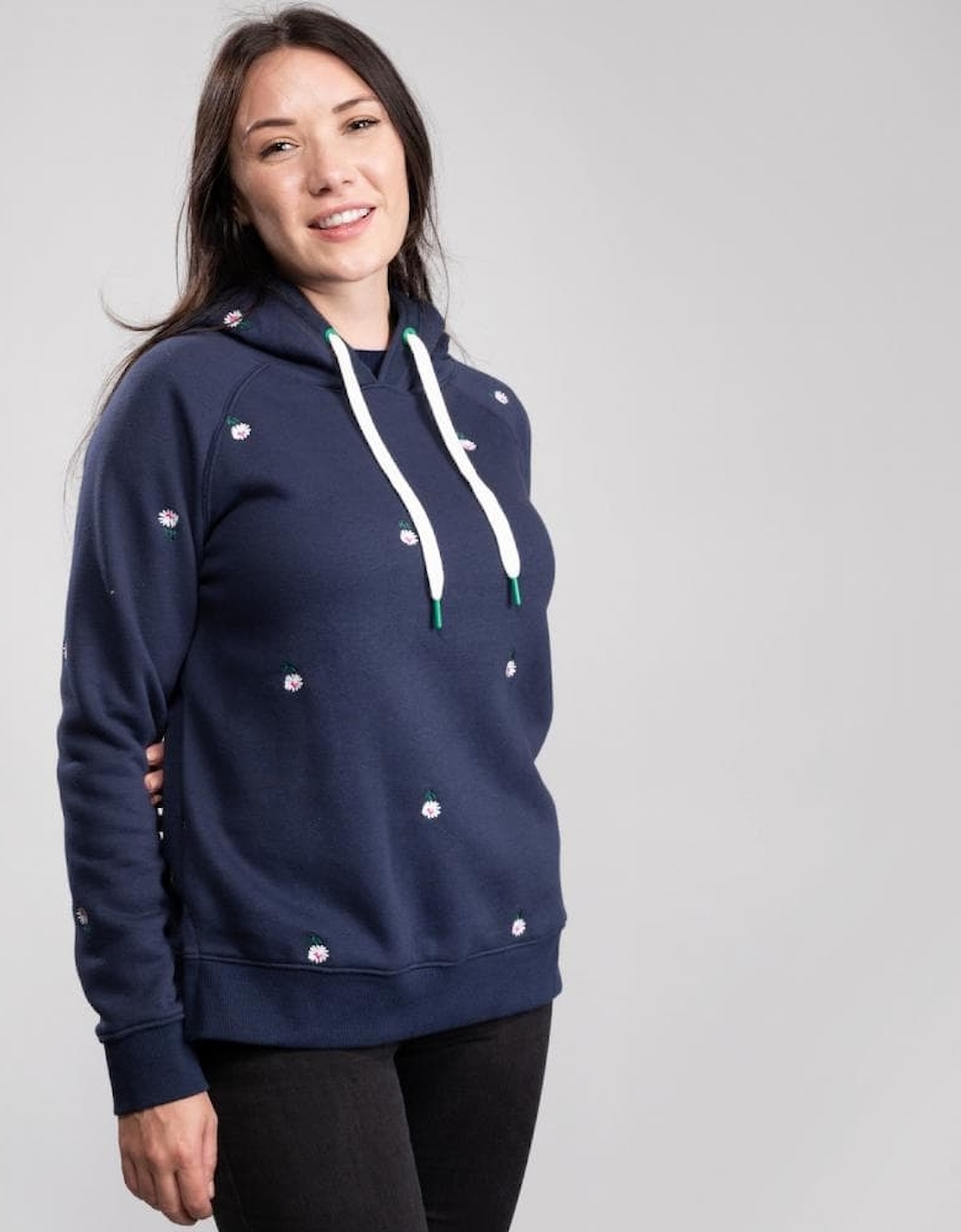 Joules Raglan Hooded Sweat Rowley Emb