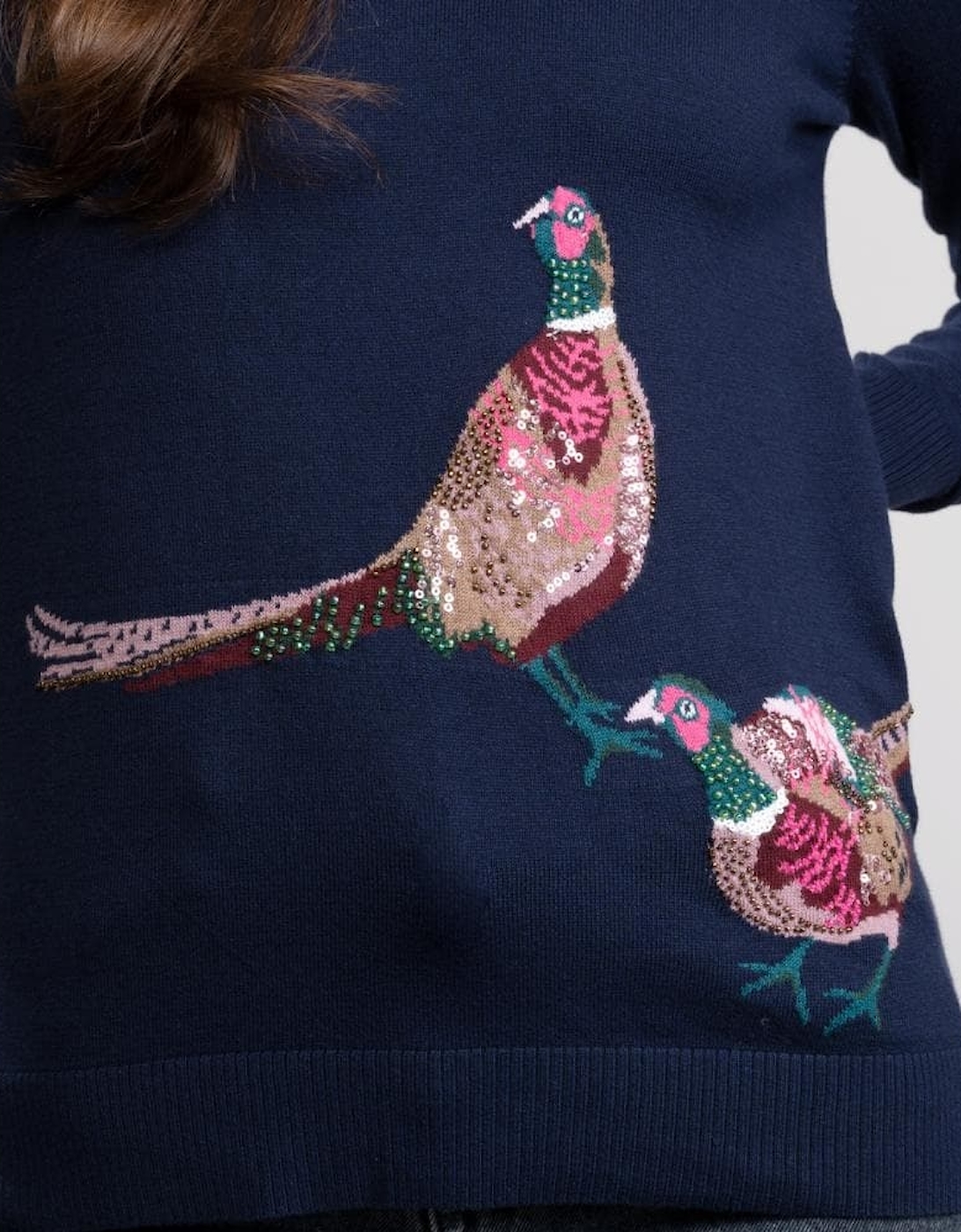 Joules Embellished Intarsia Crew Neck Jumper Miranda Luxe