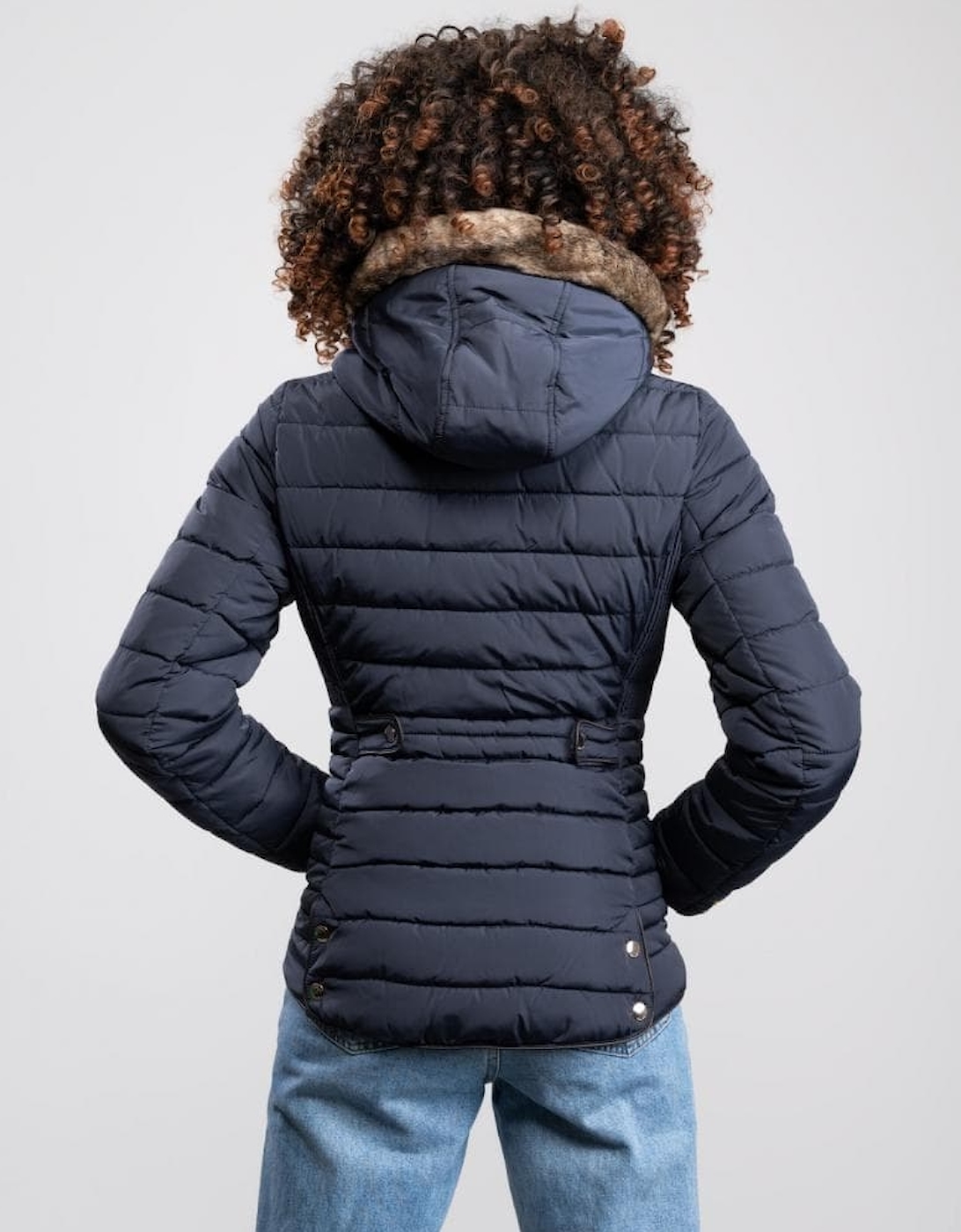 Joules Fur Trim Padded Coat Gosway