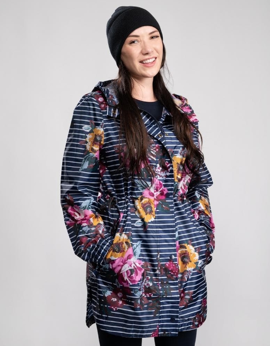 Joules Golightly Printed Waterproof Womens Packable Jacket