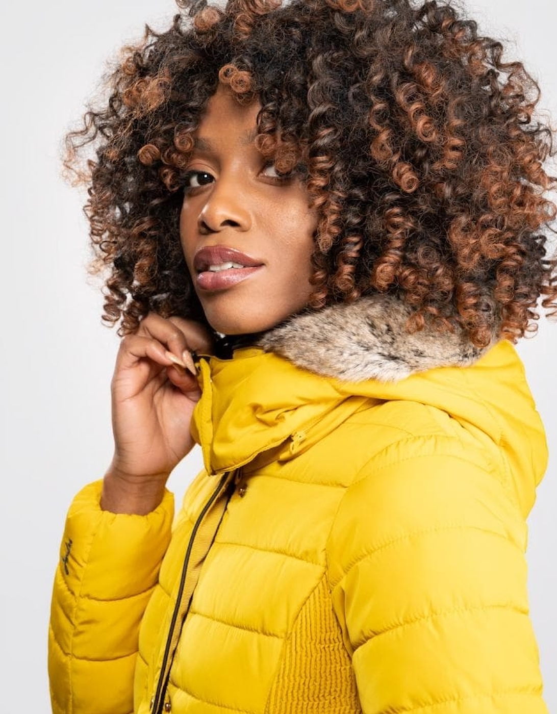 Joules Fur Trim Padded Coat Gosway