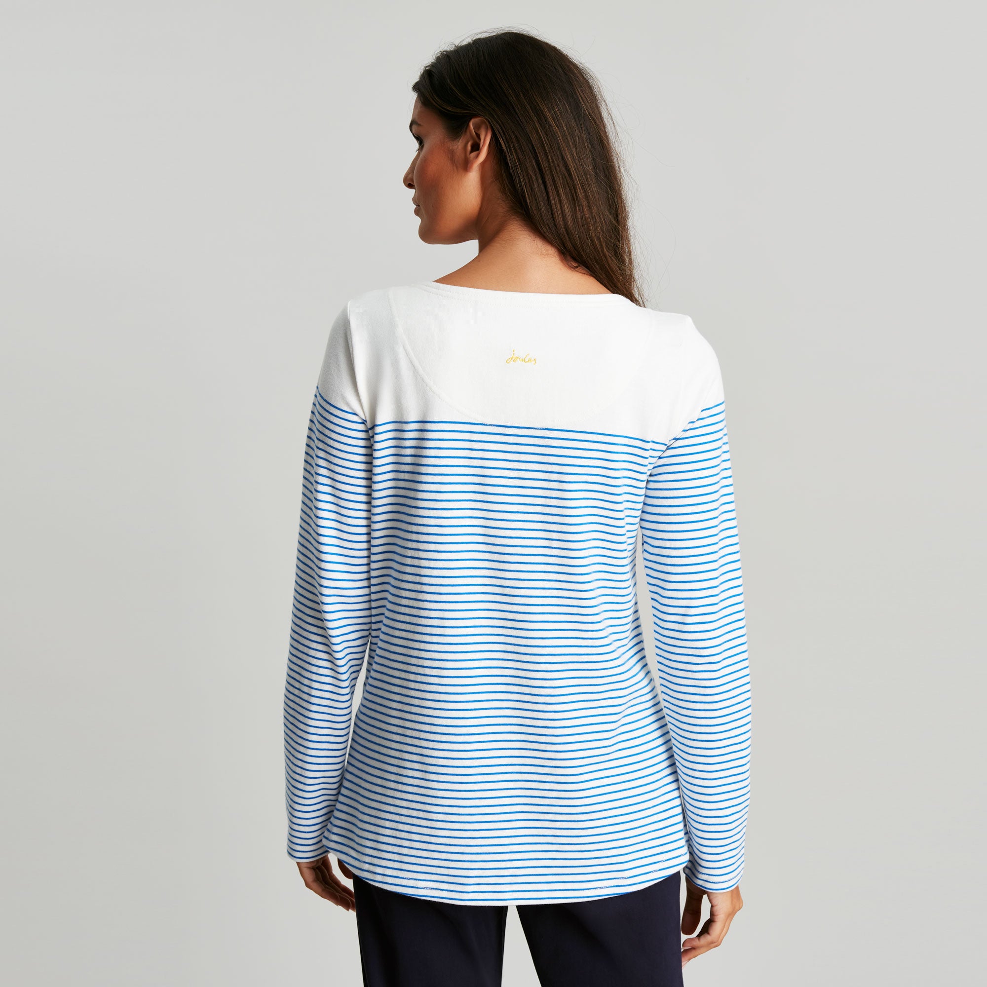 Joules Ladies Harbour Emb Long Sleeve Jersey Top