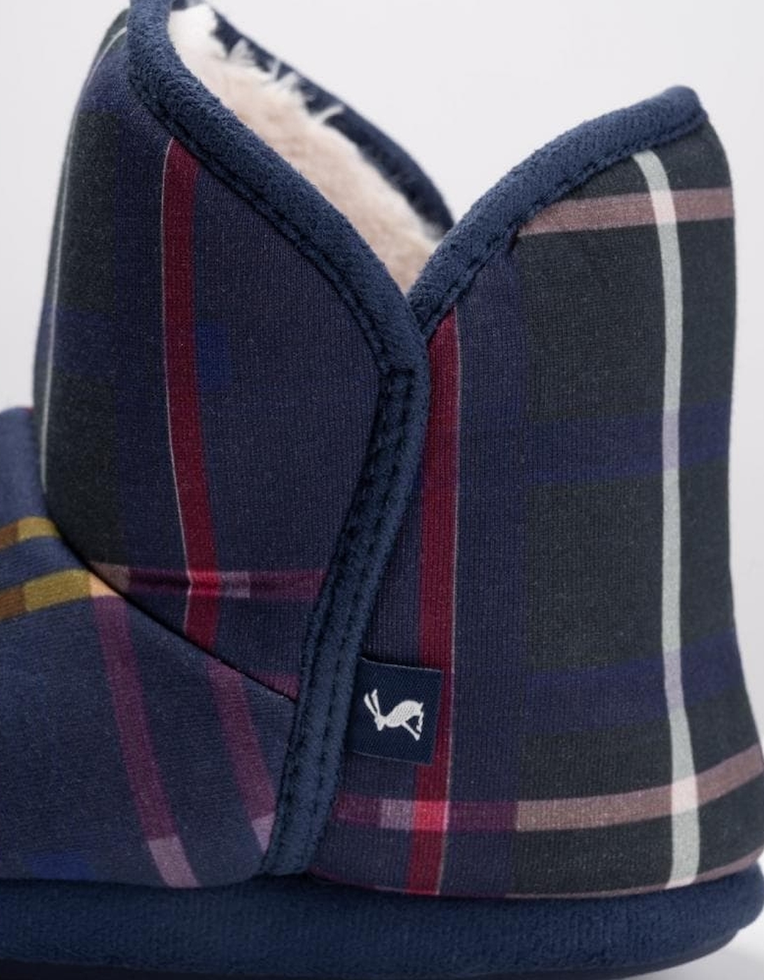 Joules Faux Fur Lined Slipper With Rubber Sole Cabin