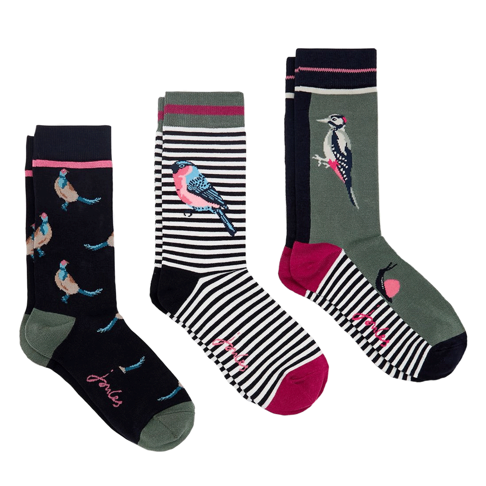 Joules Ladies Excellent Everyday 3Pk Socks