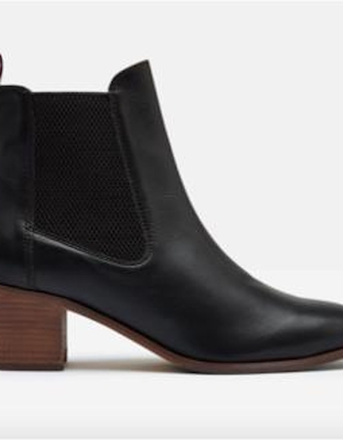 Joules Hartford Heeled Black Leather Boots