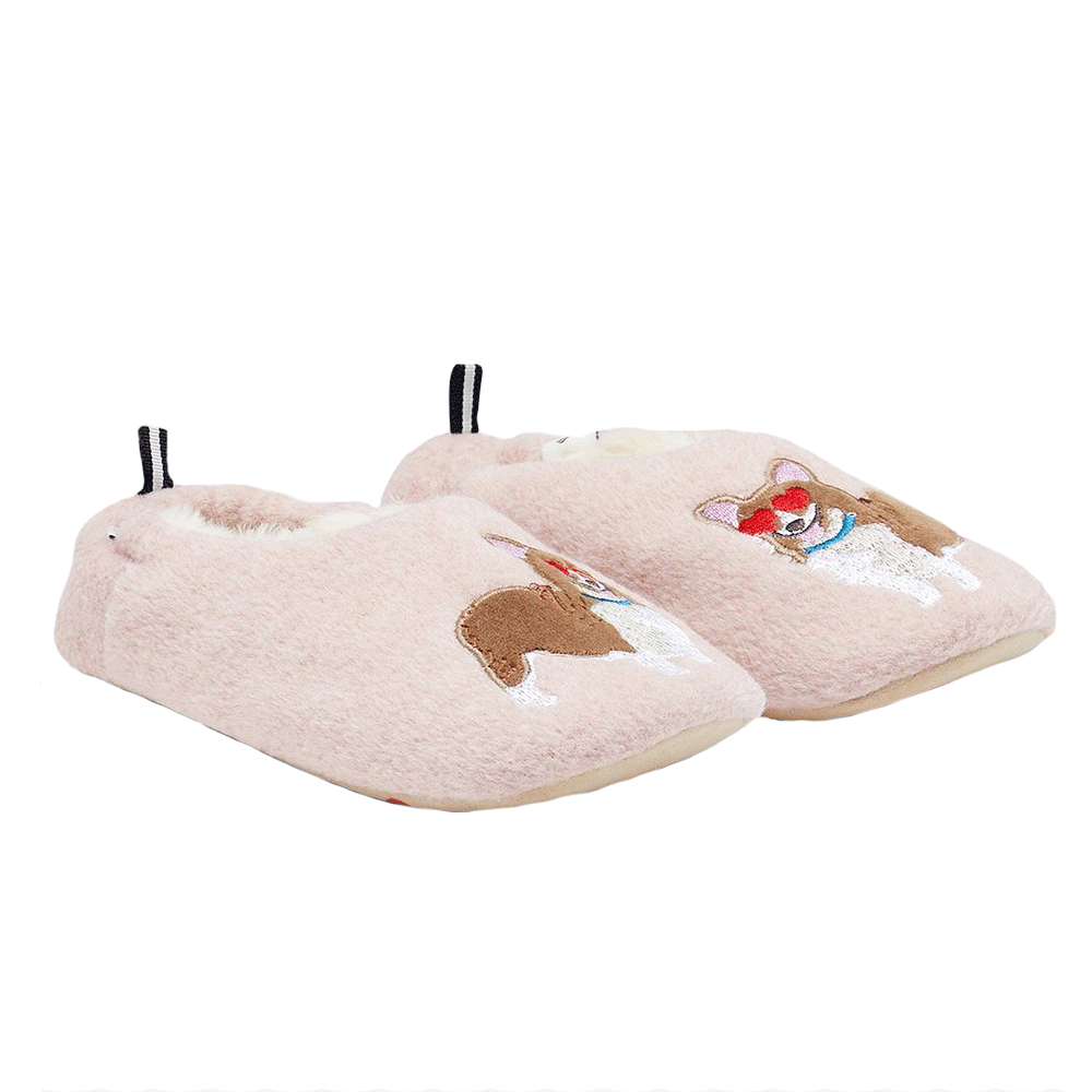 Joules Girls Junior Slippet Felt Mule with Applique Detail