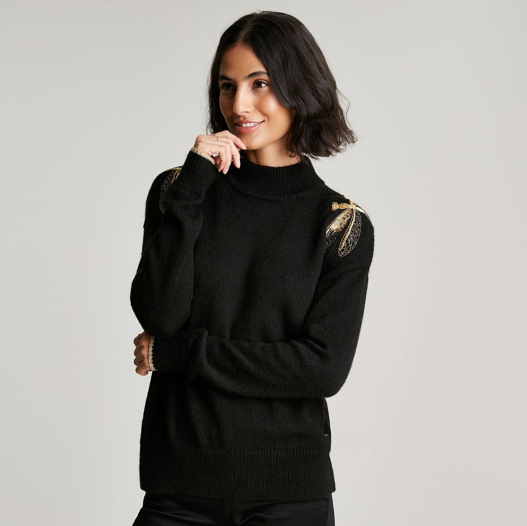 Joules Ladies Elise Embellished Luxe Jumper