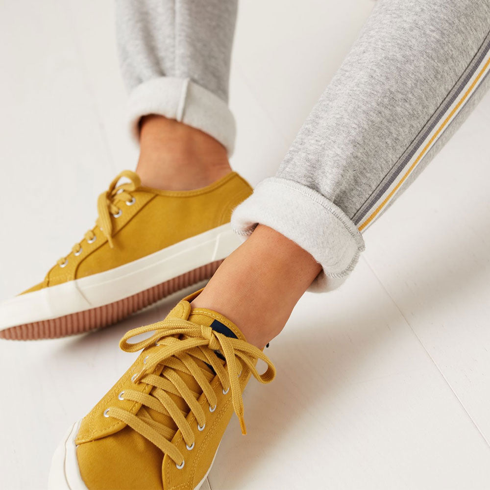 Joules Ladies Organic Coast Pump Lace Up Trainer