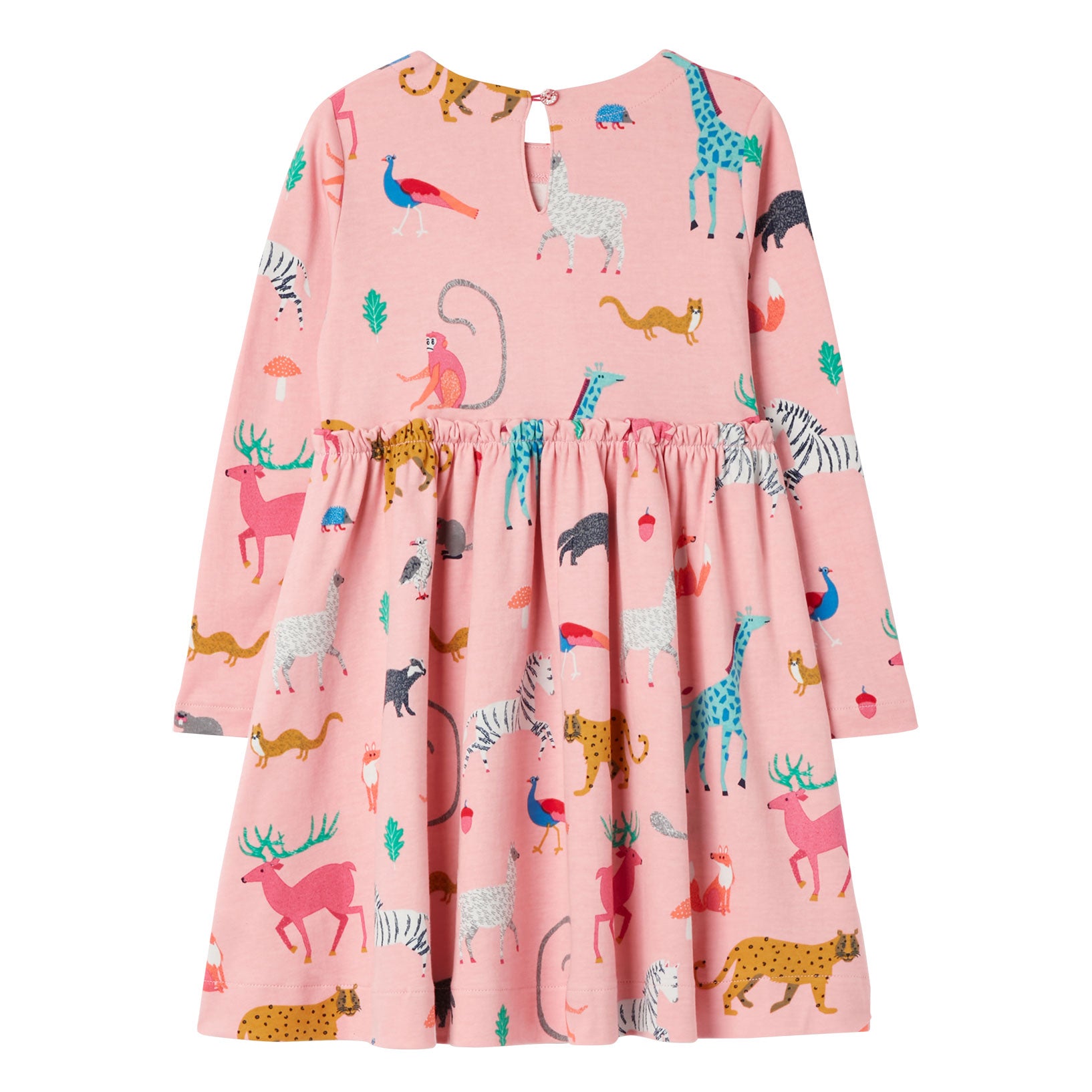 Joules Girls Hampton Long Sleeve Paperbag Waist Jersey Dress