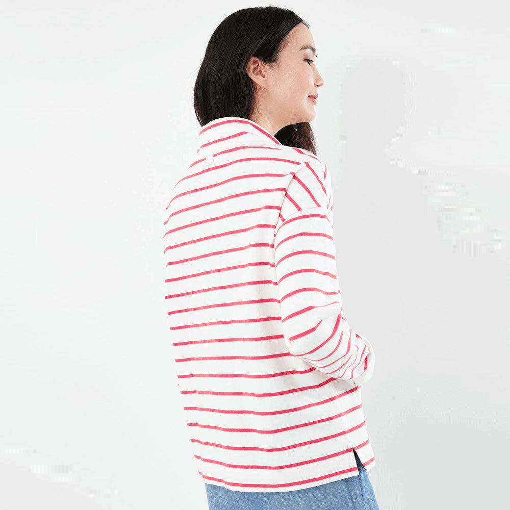 Joules Ladies Harlton Stripe Funnel Neck Sweatshirt