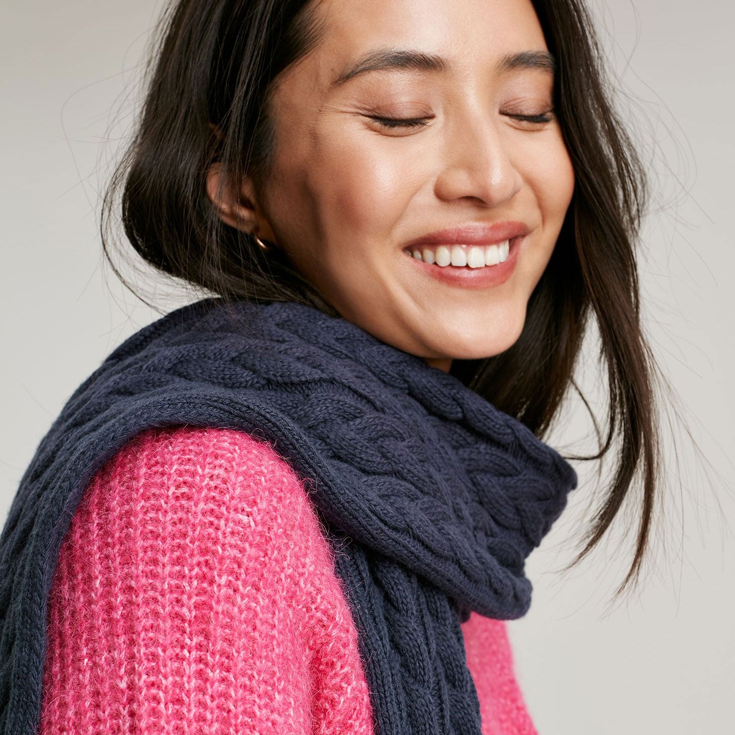 Joules Ladies Elena Cable Knit Scarf