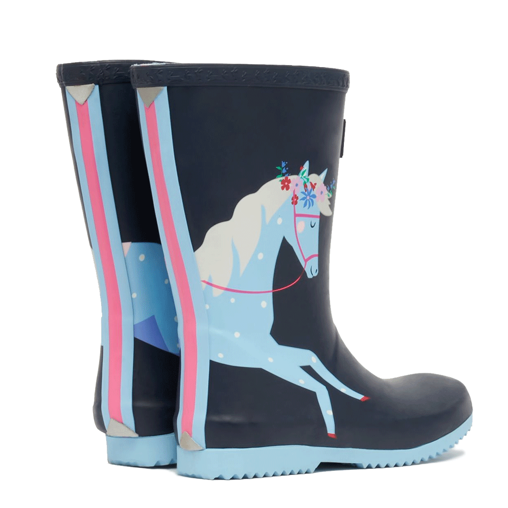 Joules Childs Junior Roll Up Flexible Printed Welly