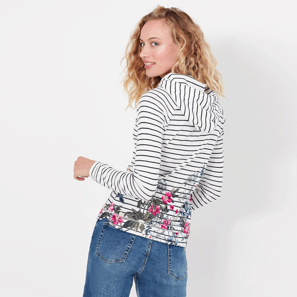 Joules Ladies Marlston Print Hooded Sweatshirt