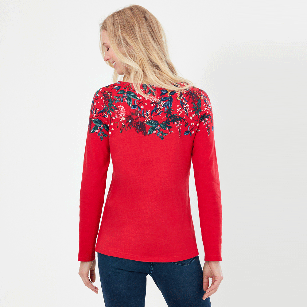 Joules Ladies Harbour Print Long Sleeve Jersey Top