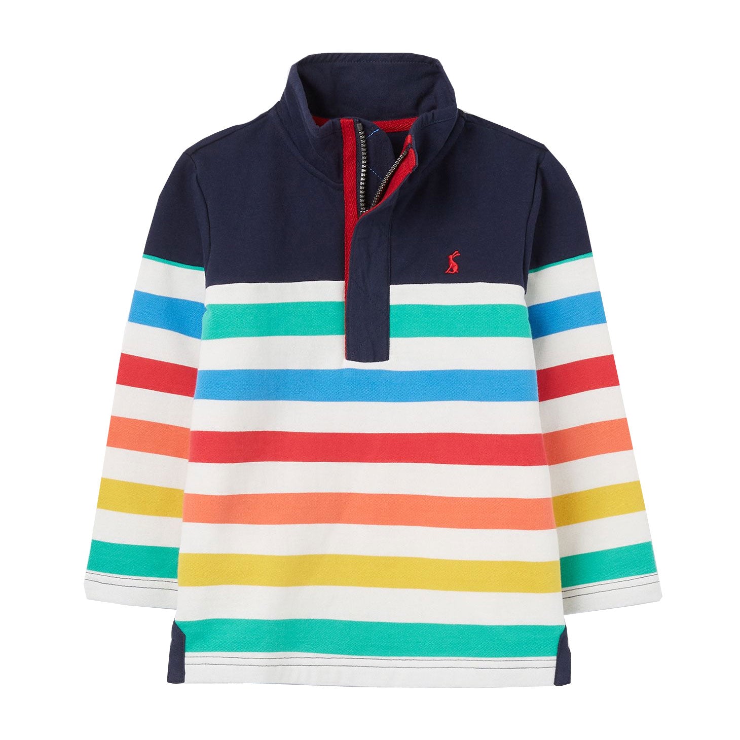 Joules Boy Captain Stripe Overhead 1/2 Zip Sweatshirt