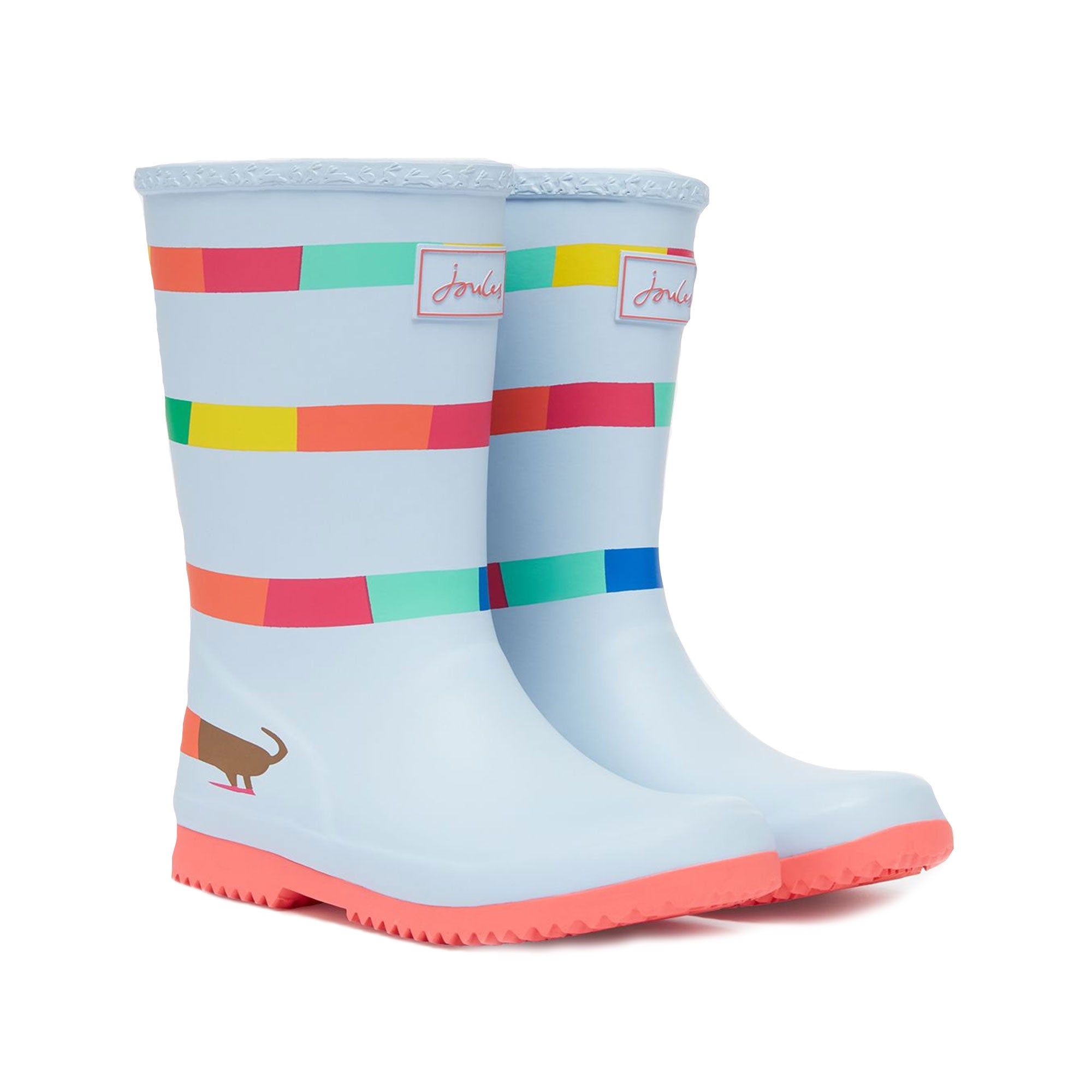 Joules Girls Jnr Roll Up Flexible Printed Welly