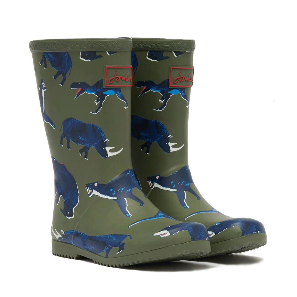 Joules Boys Jnr Roll Up Flexible Printed Welly