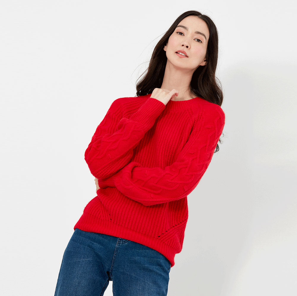 Joules Ladies Loretta Heart Cable Jumper