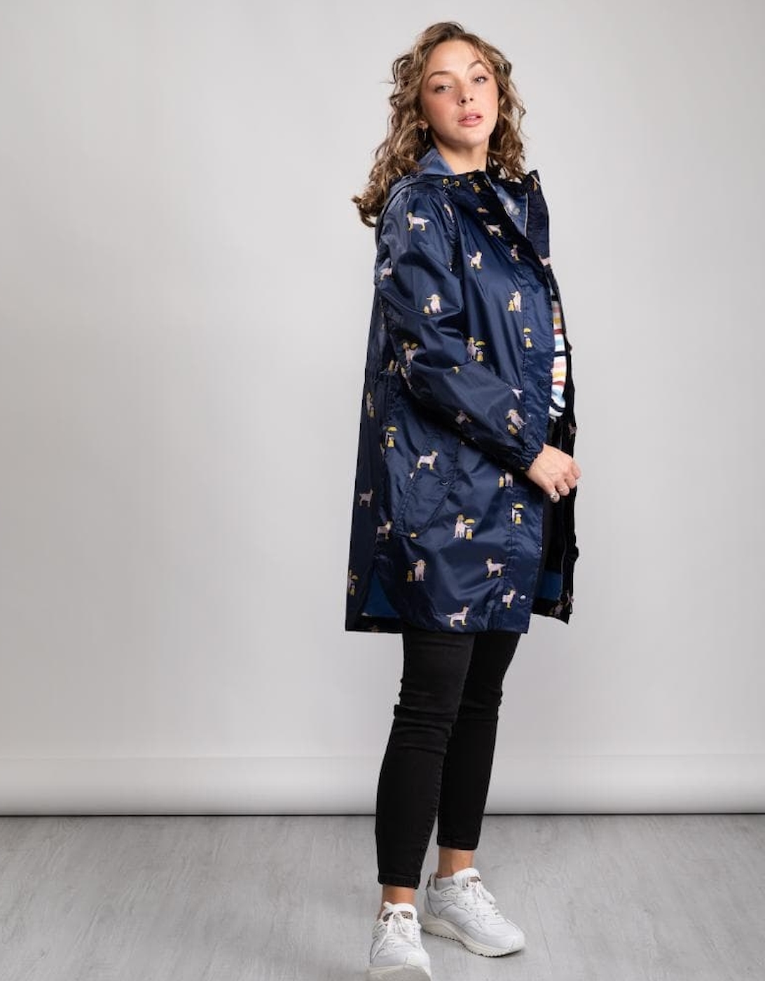 Joules Golightly Printed Waterproof Womens Packable Jacket