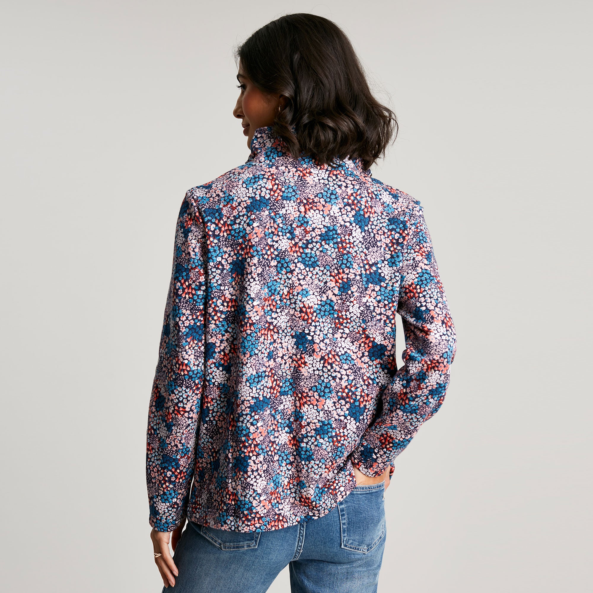 Joules Ladies Pip Print Half Zip Sweatshirt