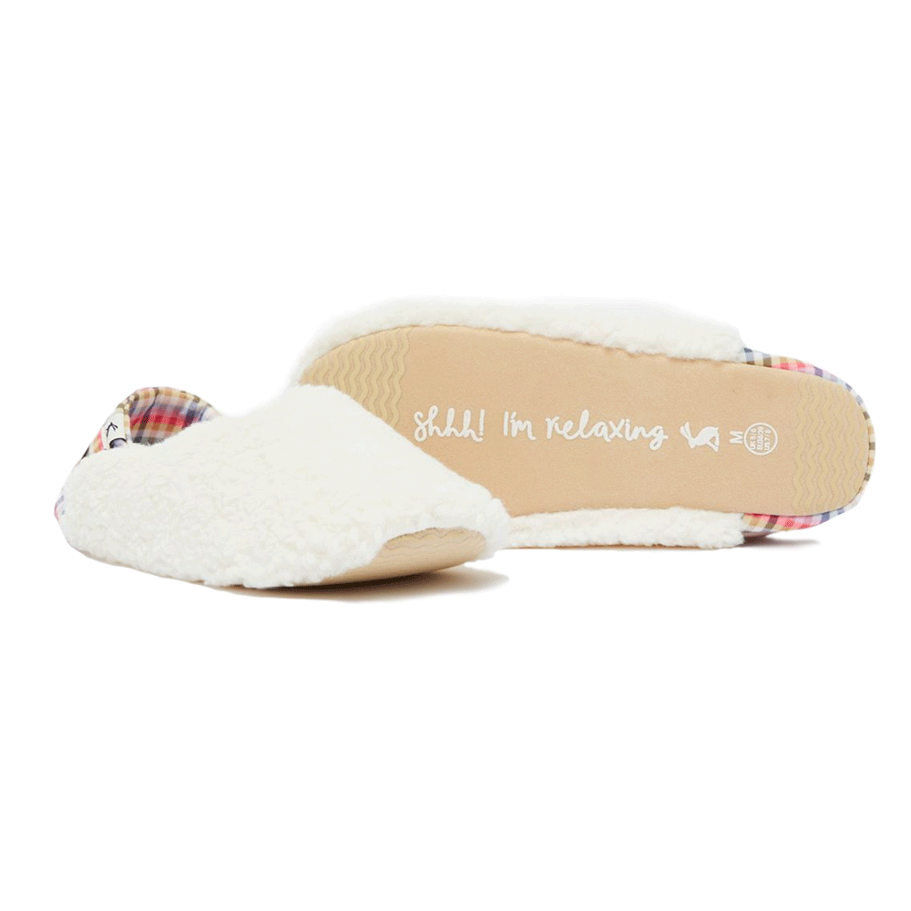 Joules Ladies Comfy Faux Fur Foldable Slipper