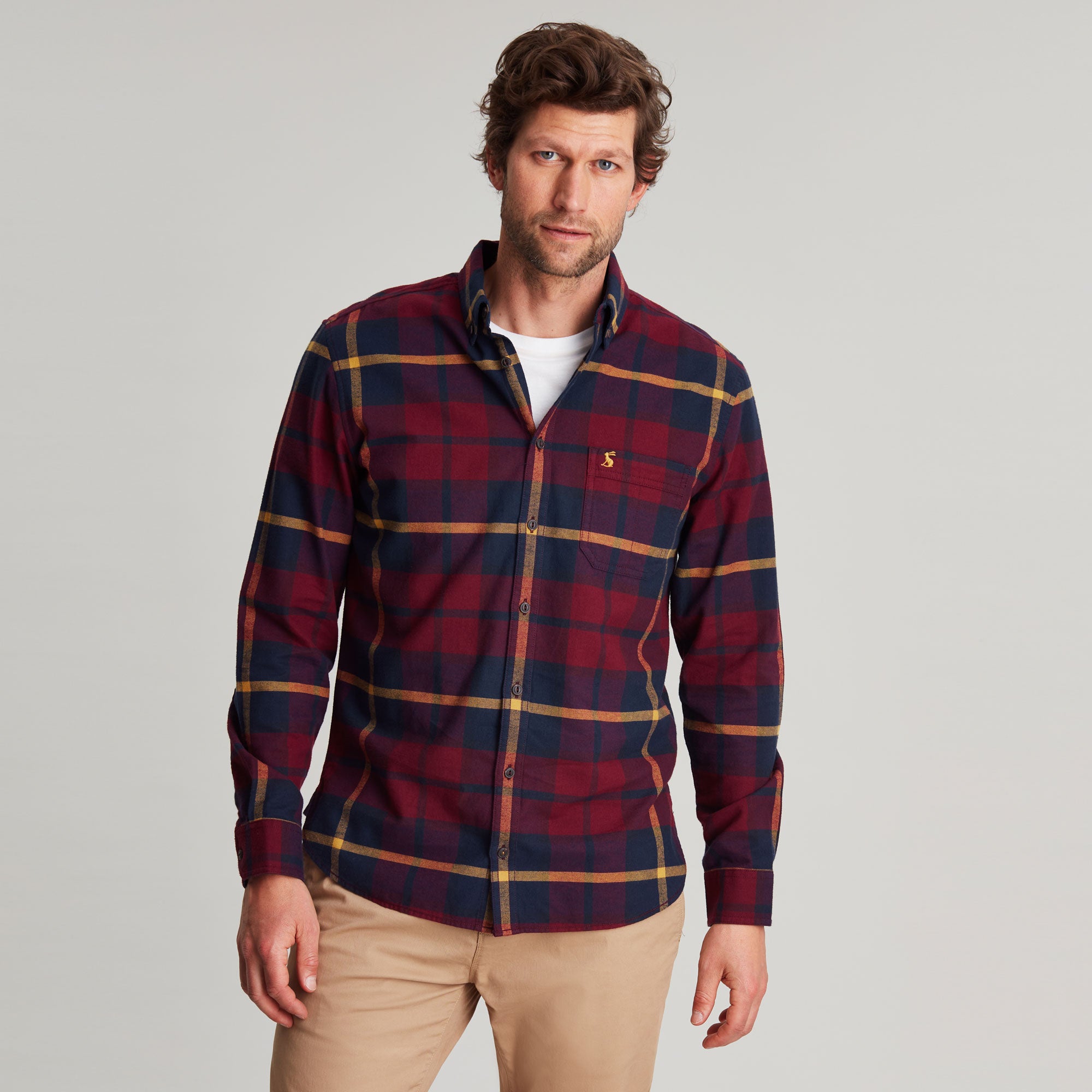 Joules Mens Buchannan Classic Long Sleeve Brushed Shirt