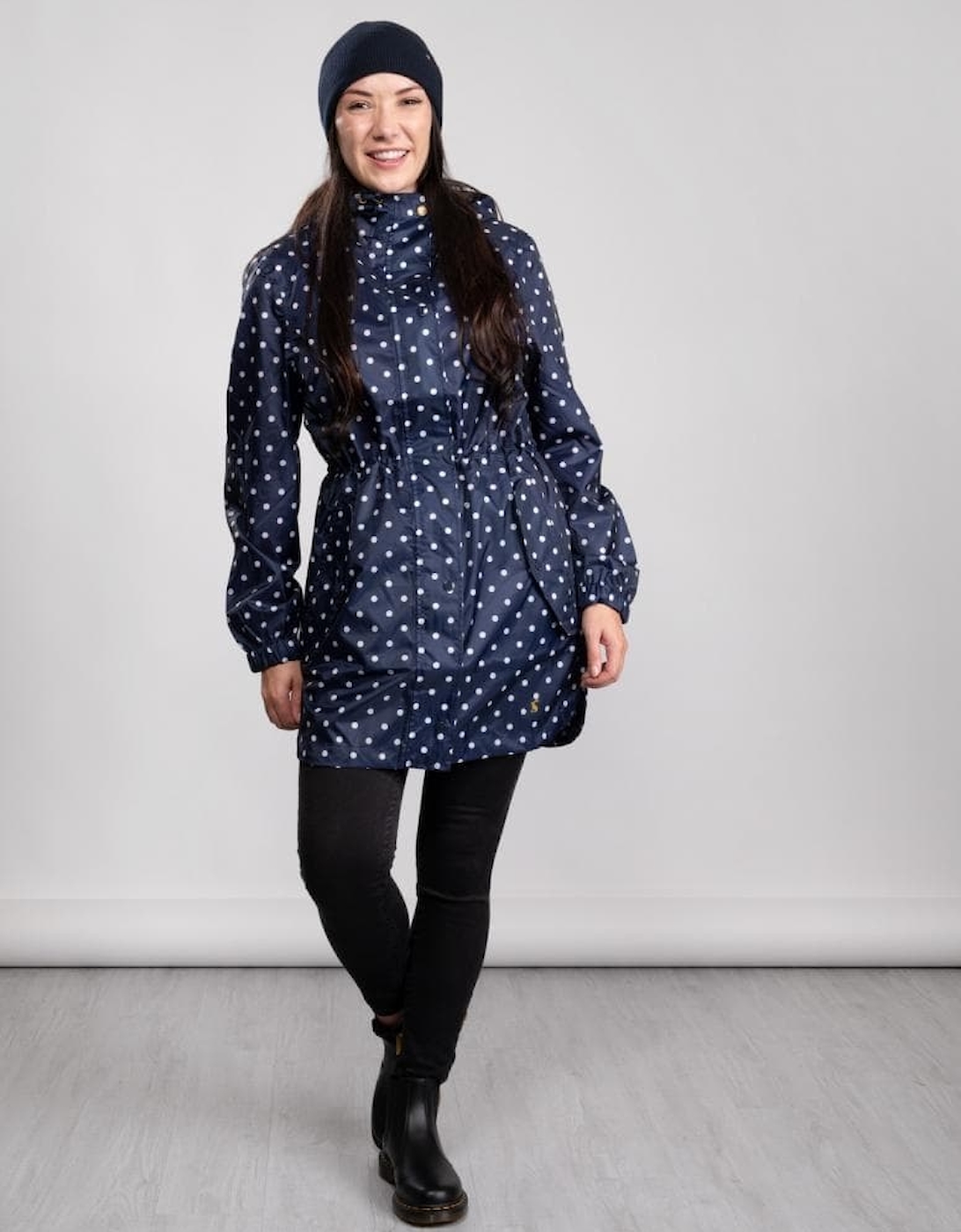 Joules Golightly Printed Waterproof Womens Packable Jacket