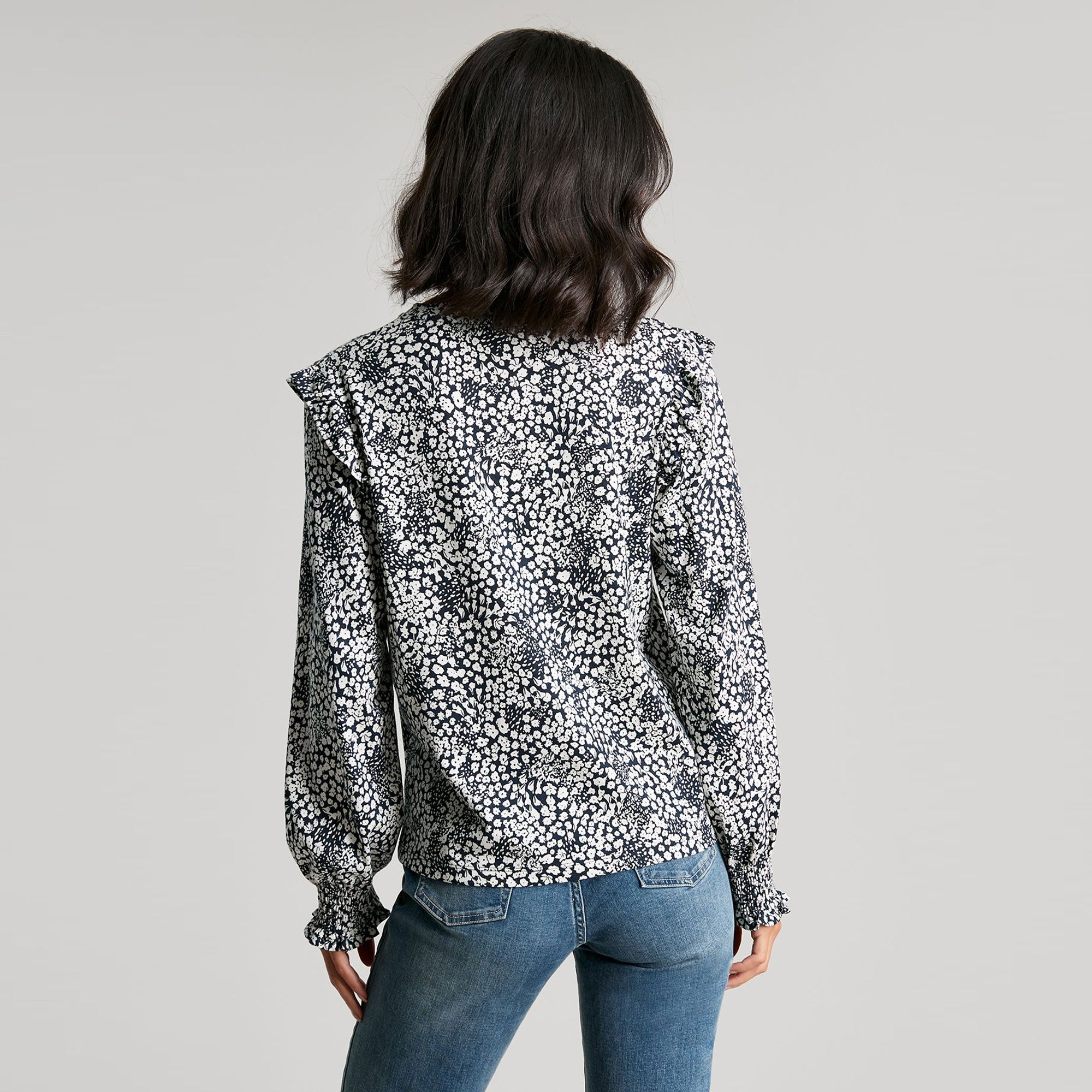 Joules Ladies Samara Jersey Blouse With Shoulder Detail