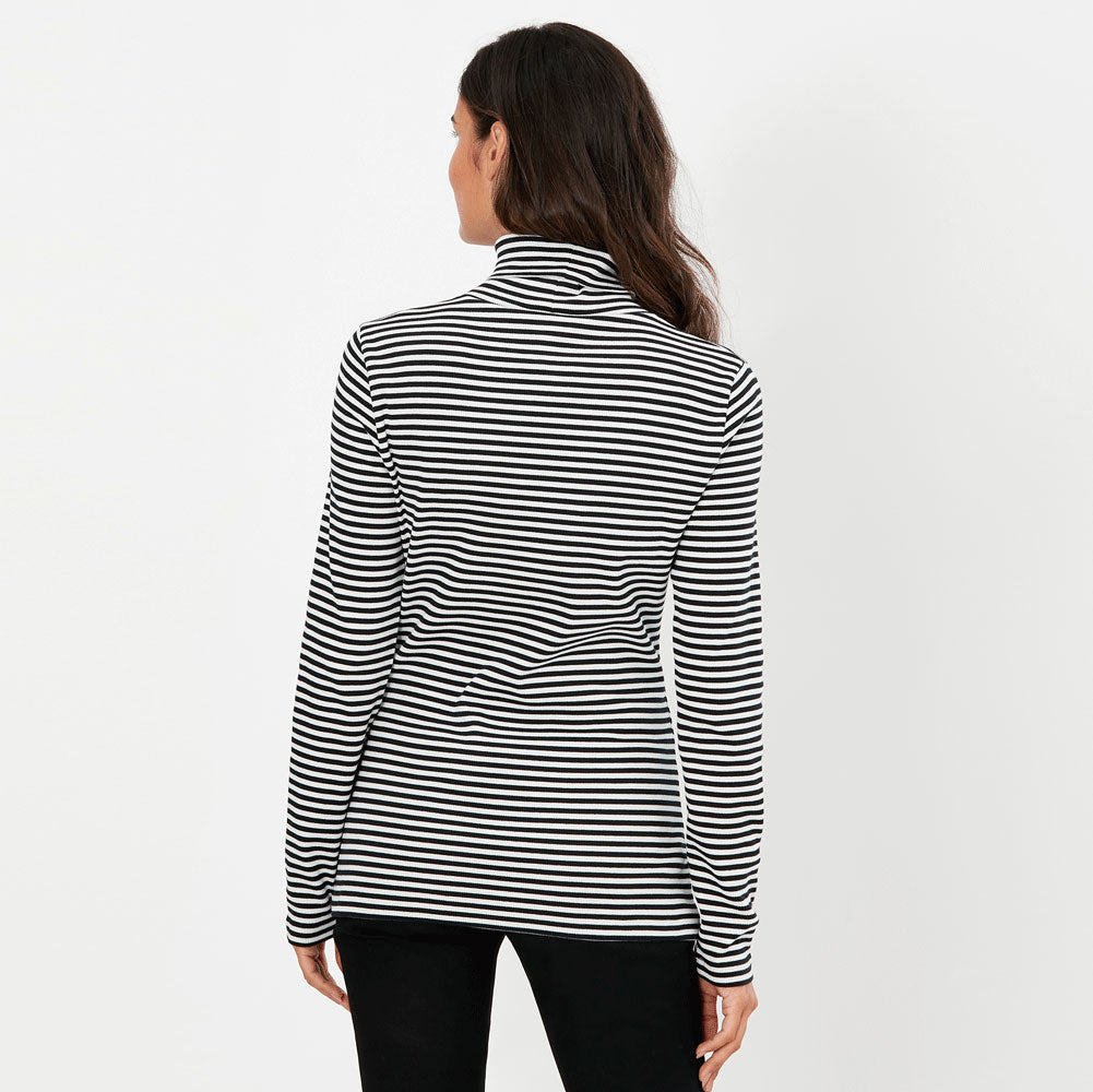 Joules Ladies Clarissa Stripe Roll Neck Jersey Top