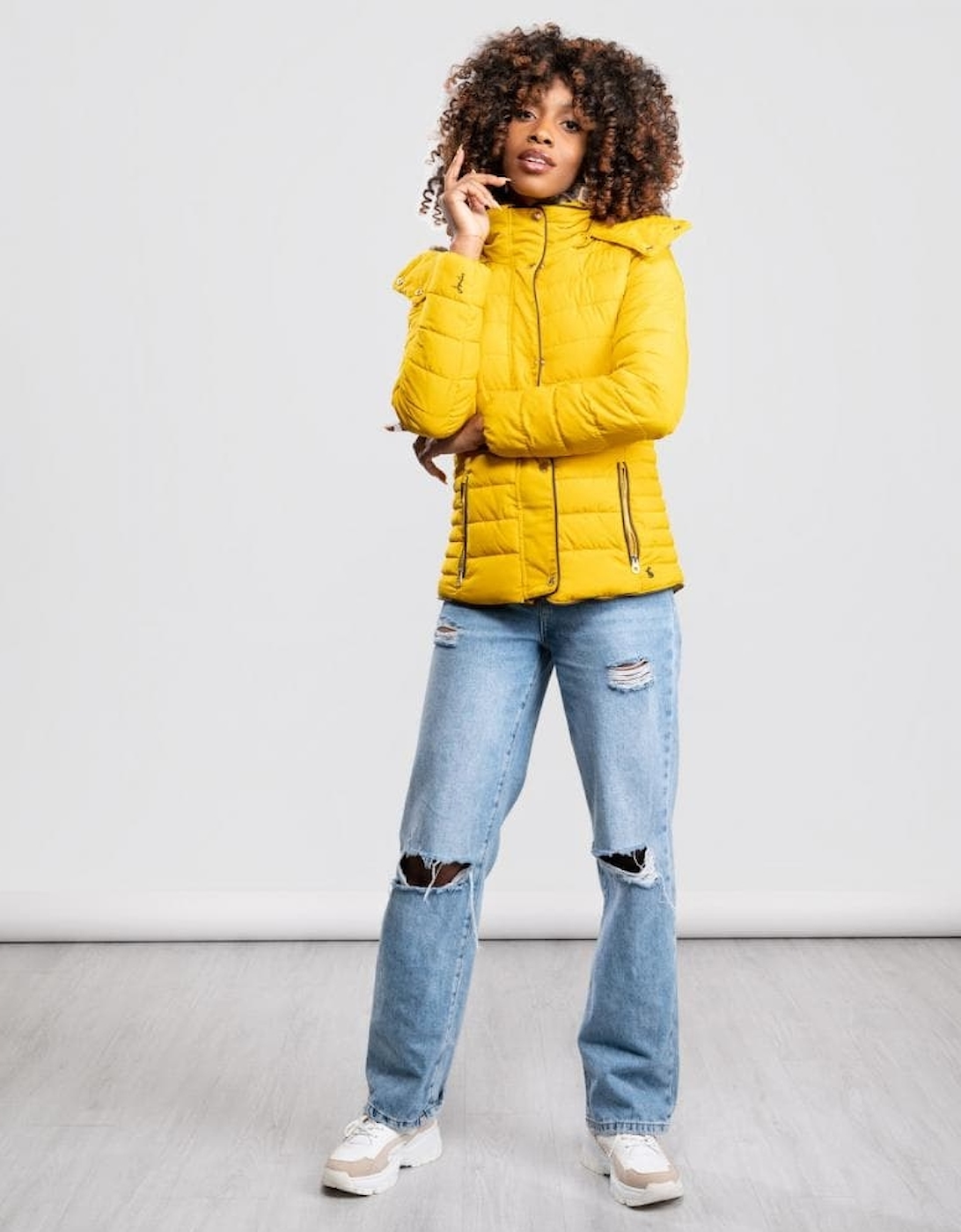 Joules Fur Trim Padded Coat Gosway