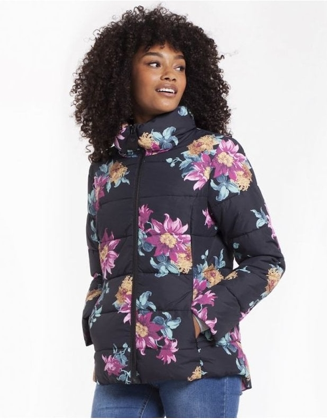 Joules Florian Printed Padded Womens Coat