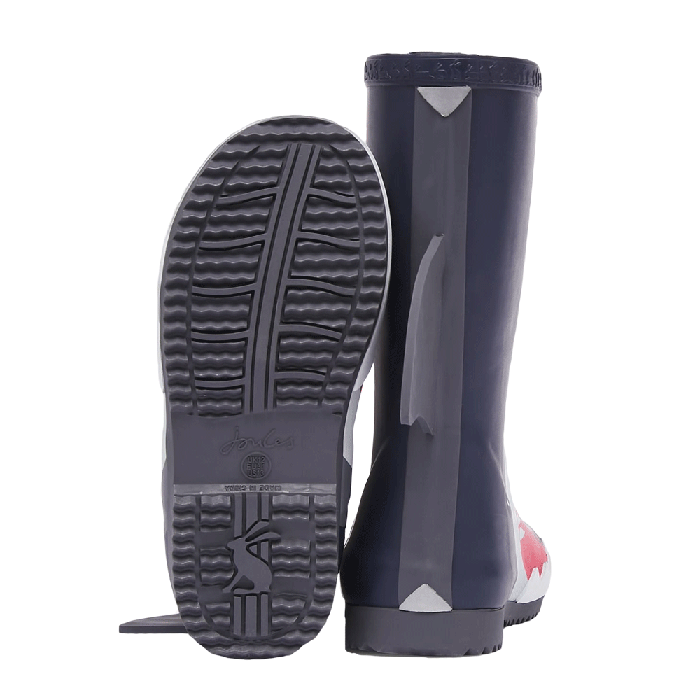 Joules Boys Jnr Roll Up Flexible Printed Welly
