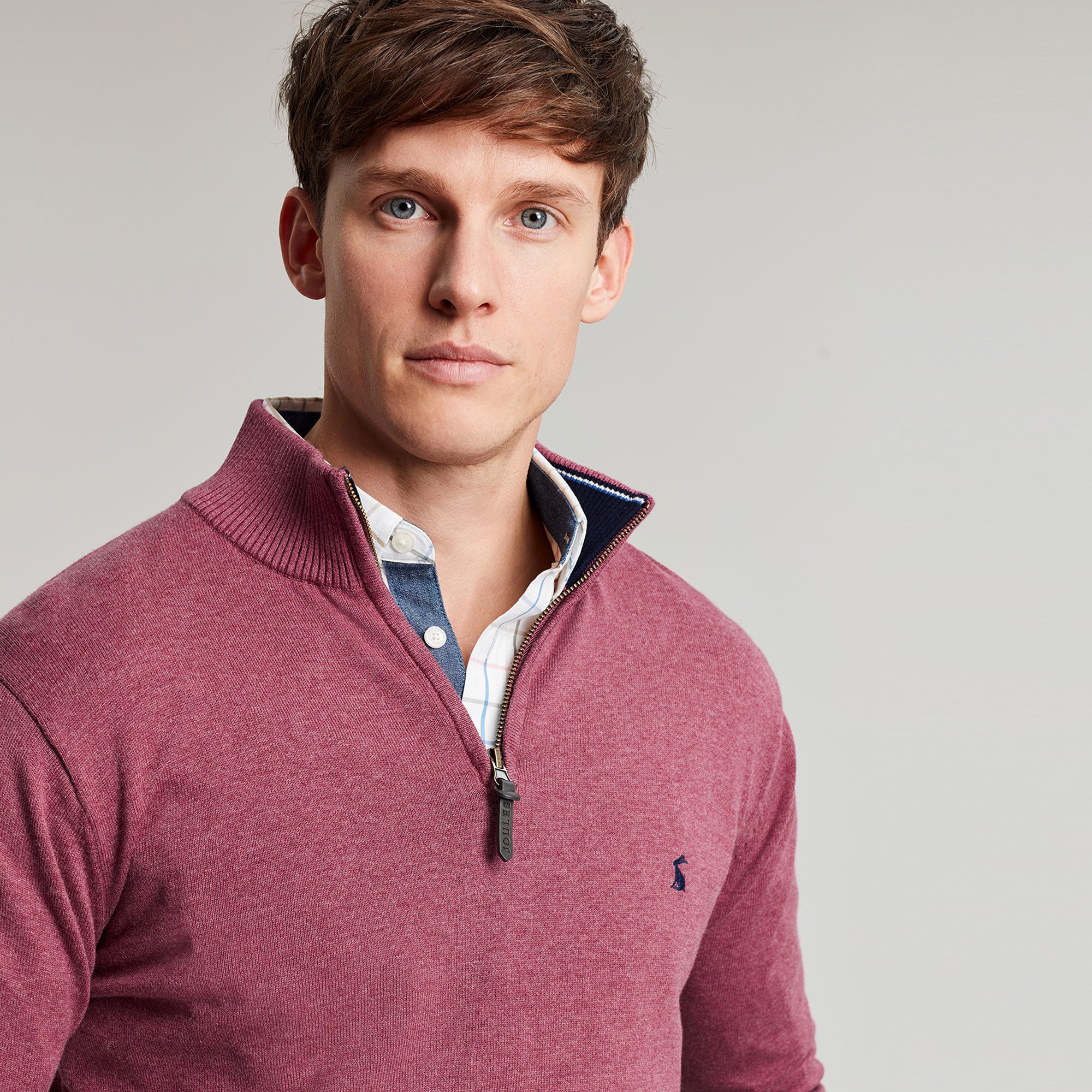 Joules Mens Hillside 1/4 Zip Funnel Neck Jumper