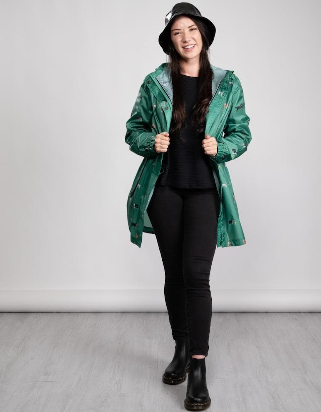 Joules Golightly Printed Waterproof Womens Packable Jacket