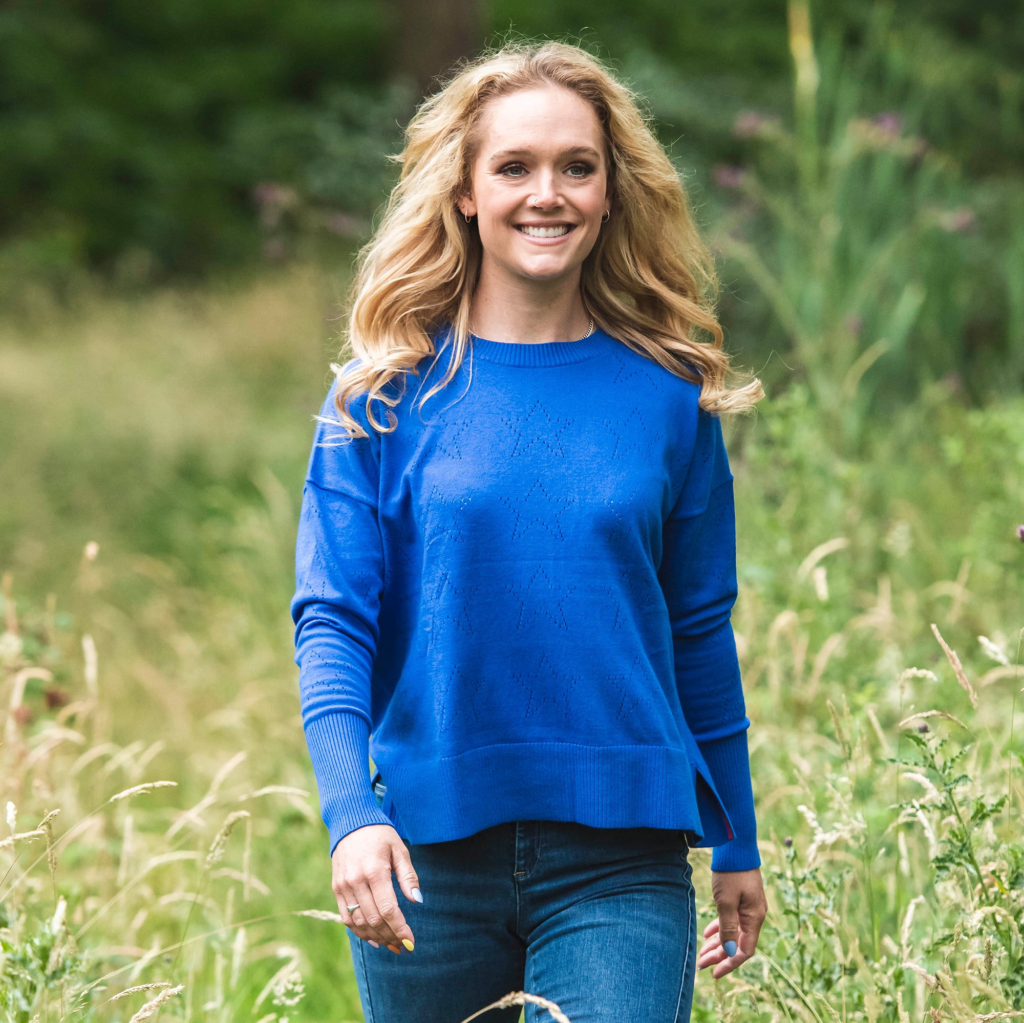 Joules Ladies Juniper Star Pointelle Jumper