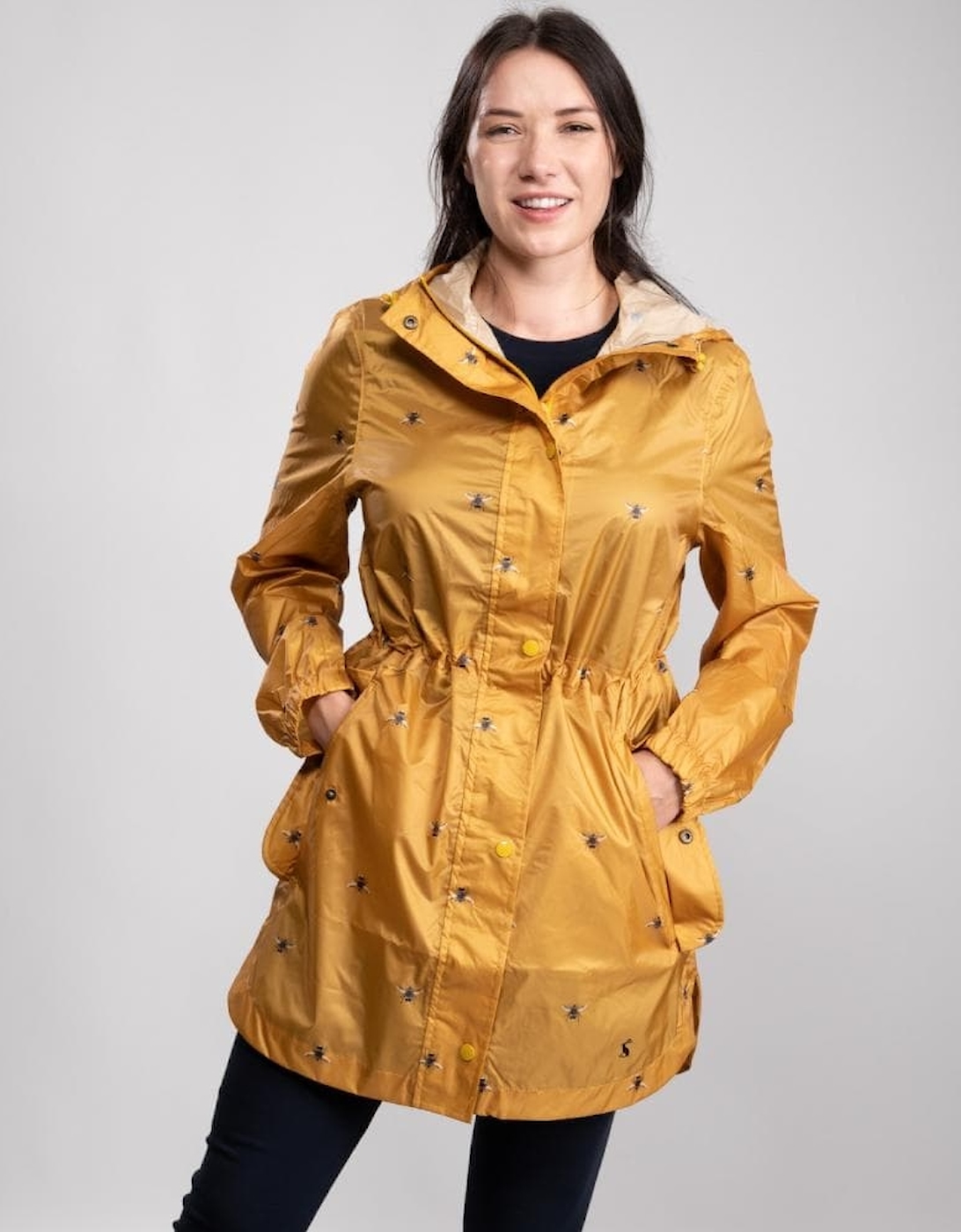 Joules Golightly Printed Waterproof Womens Packable Jacket