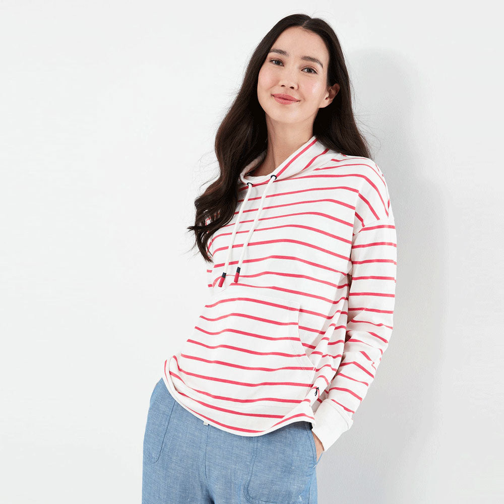 Joules Ladies Harlton Stripe Funnel Neck Sweatshirt
