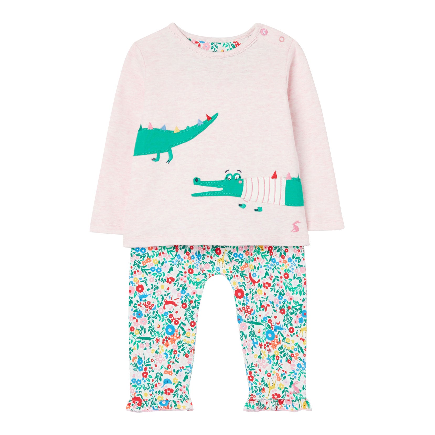 Joules Baby Poppy Crocodile Organic Grown Cotton Set