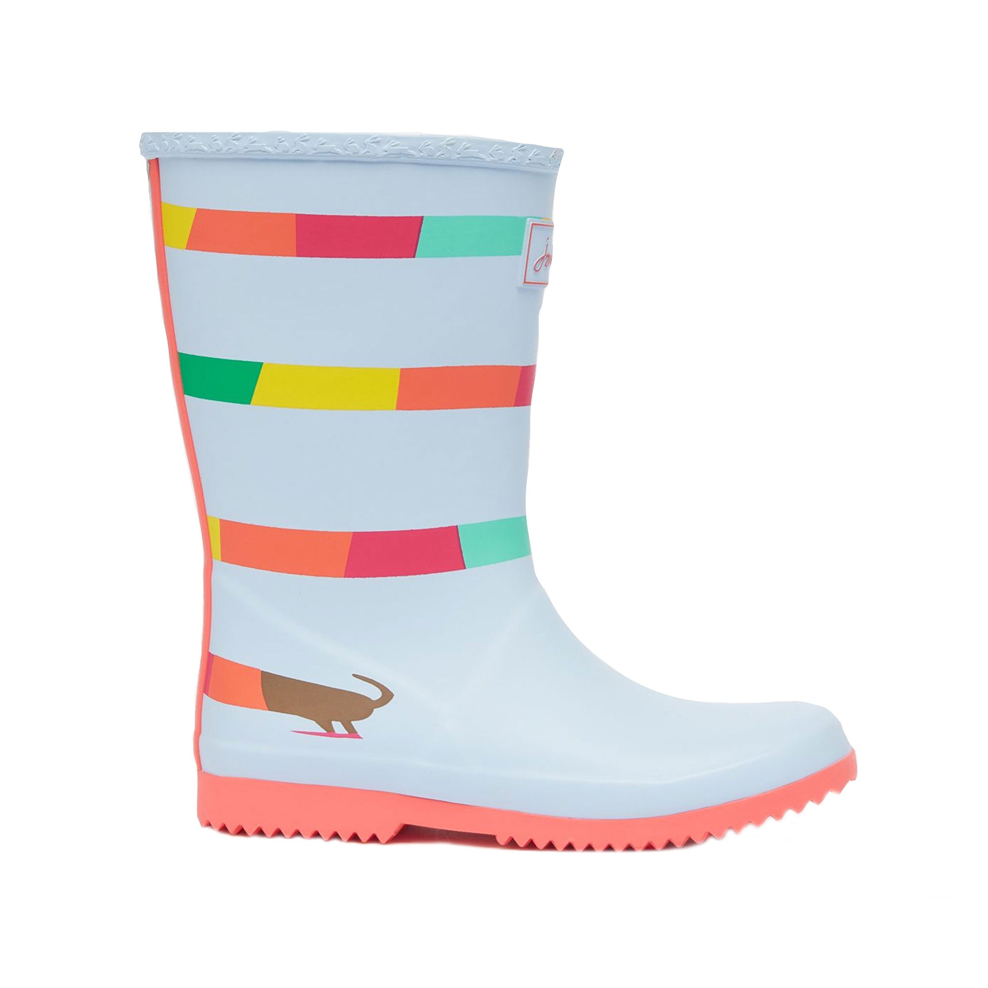 Joules Girls Jnr Roll Up Flexible Printed Welly