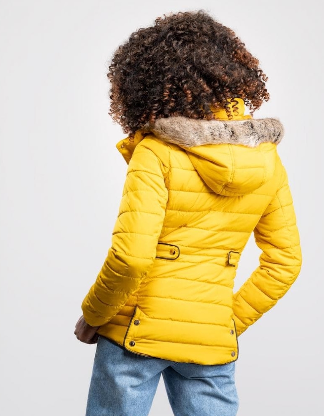 Joules Fur Trim Padded Coat Gosway