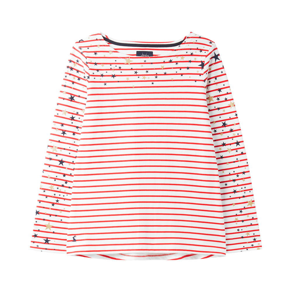 Joules Ladies Harbour Print Long Sleeve Jersey Top