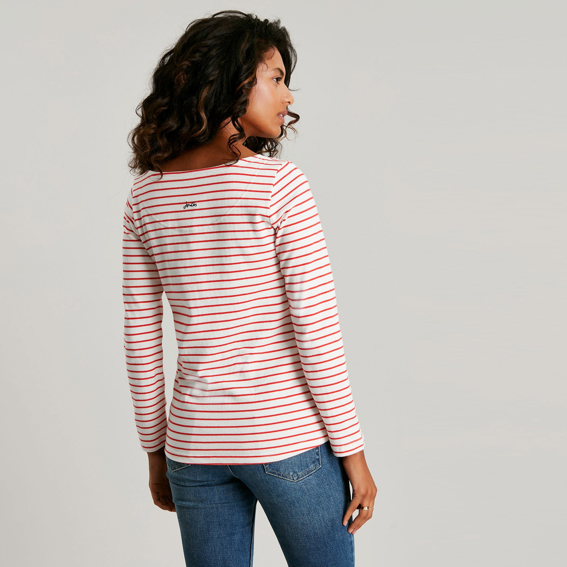 Joules Ladies Festive Harbour Luxe Long Sleeve Jersey Top